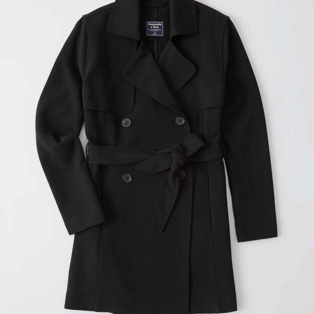 Soft double breasted trench coat